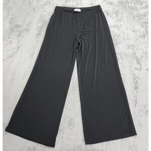 Vintage Allison Brittney Pants Womens M Black Wide Leg Palazzo Pull On Stretch